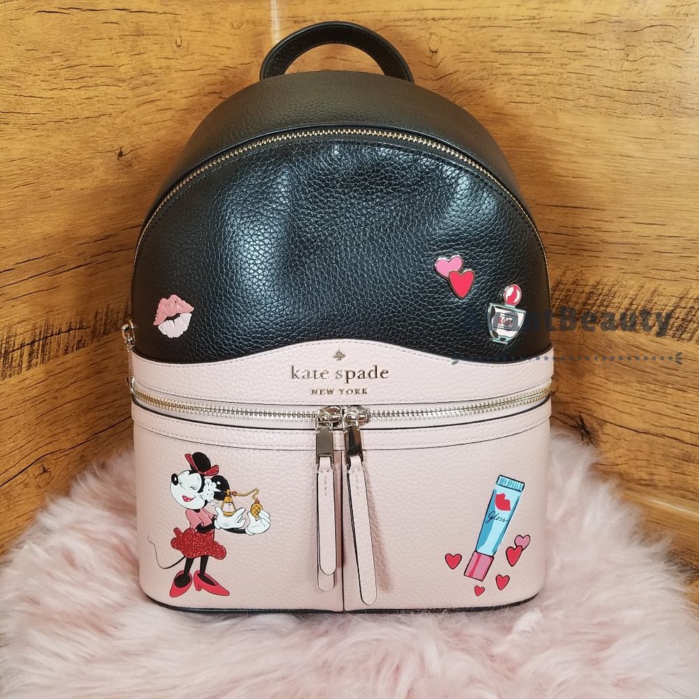 NWT Kate Spade X Minnie Mouse Limited Edition Pebble Leather Backpack Karina
